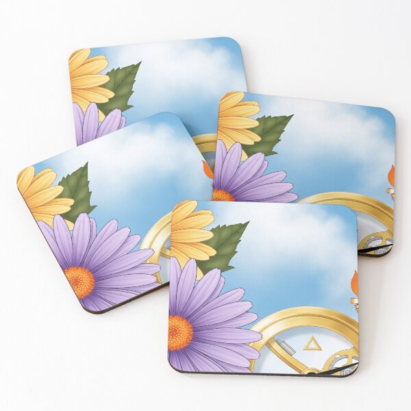 Item preview, Vibrant Floral with Torch and Clockwork Symbol Illustration designed and sold by PixorStudio.