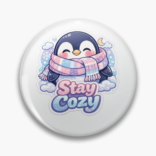 Item preview, Stay Cozy Penguin Sticker | Cute Winter Kawaii Animal designed and sold by CutePrintCorner.