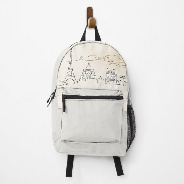 Item preview, Minimalist Paris Skyline Continuous Line Sunset Illustration designed and sold by PixorStudio.