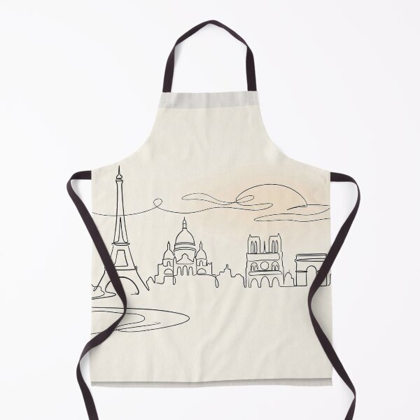 Item preview, Minimalist Paris Skyline Continuous Line Sunset Illustration designed and sold by PixorStudio.