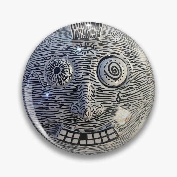 Item preview, Abstract Tribal Face Emoji – Weird Indie Character, Tattoo Art Style designed and sold by AncestralNeoPop.