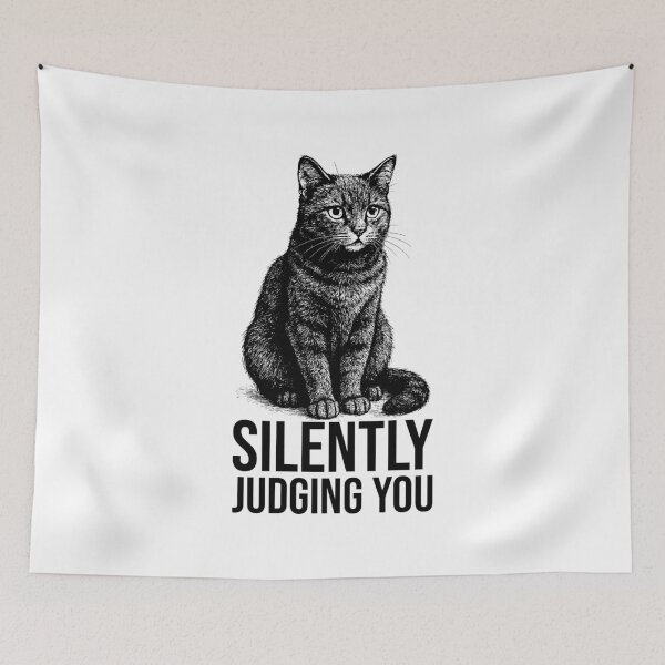 Item preview, Silently Judging You Cat Illustration – Funny Sarcastic Cat Design designed and sold by xndrlab.