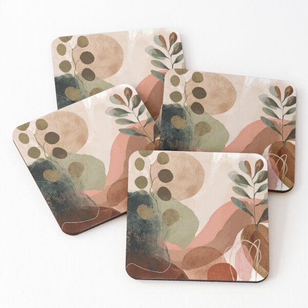 Item preview, Boho Earth Tones, Sage, Salmon-Pink Aesthetic Abstract designed and sold by DEC02.