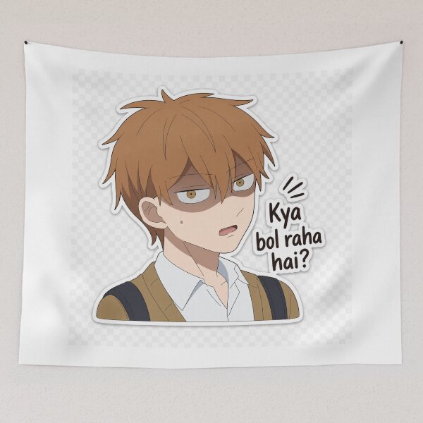Item preview, Kya Bol Raha Hai Anime Sticker | Confused Funny Reaction designed and sold by rajaansariT.