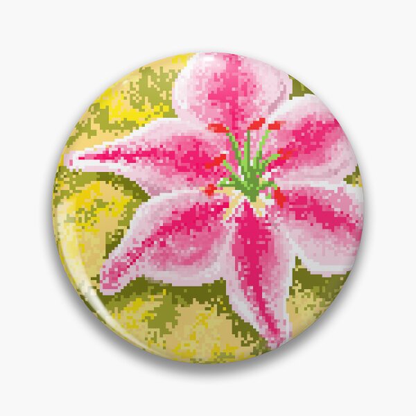 Item preview, Lily flower pixel art designed and sold by Agniadesign.