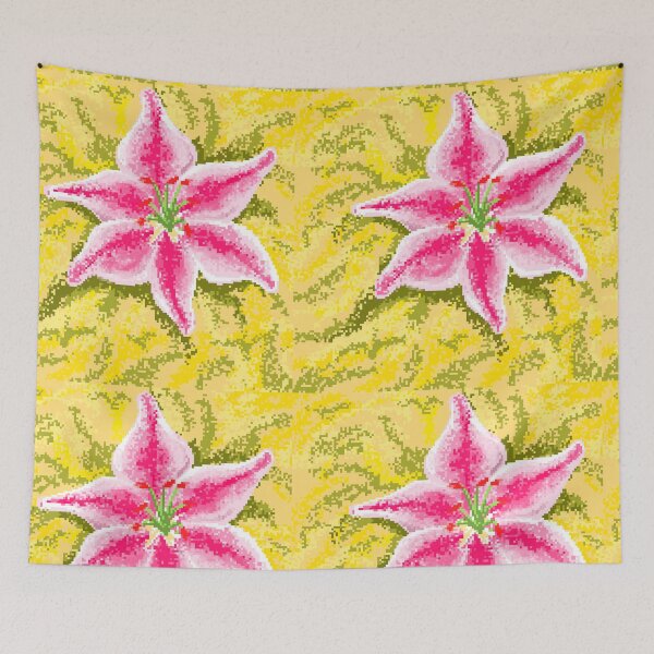 Item preview, Lily flower pixel art designed and sold by Agniadesign.