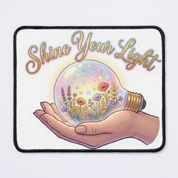 Item preview, Shine your light floral aesthetic hand sticker designed and sold by PixelPop-US.
