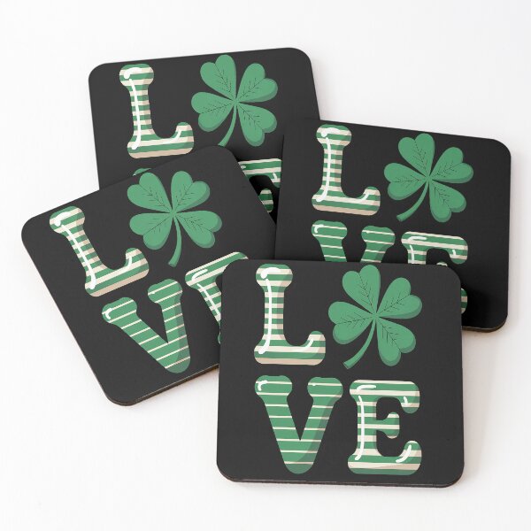 Item preview, St Patricks day love with heart and shamrock clover designed and sold by fferomananul.