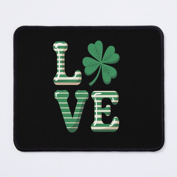 Item preview, St Patricks day love with heart and shamrock clover designed and sold by fferomananul.