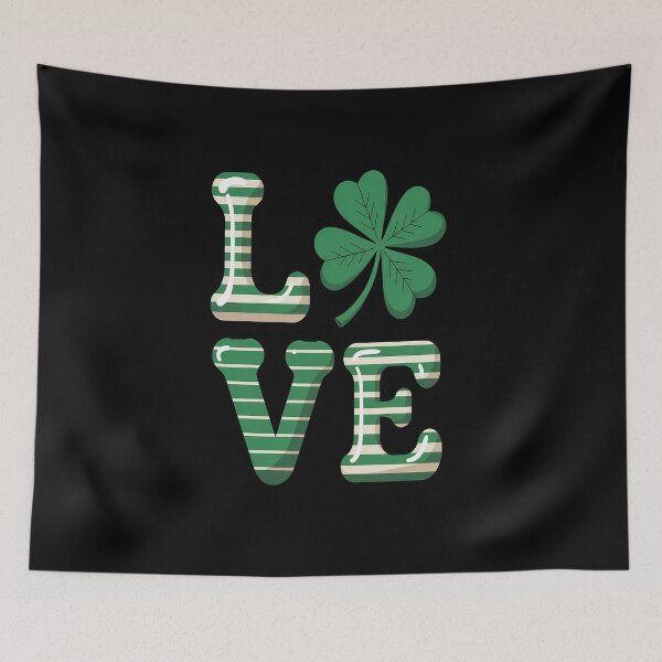 Item preview, St Patricks day love with heart and shamrock clover designed and sold by fferomananul.