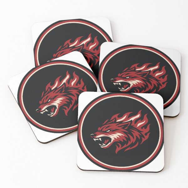 Item preview, Fiery Angry Wolf Mascot Badge Logo designed and sold by Omar-2D.