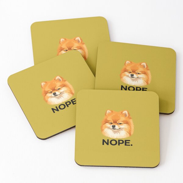 Item preview, Nope Dog Meme – Funny Cute Pomeranian Reaction Aesthetic Minimalist designed and sold by Mad World Creations.