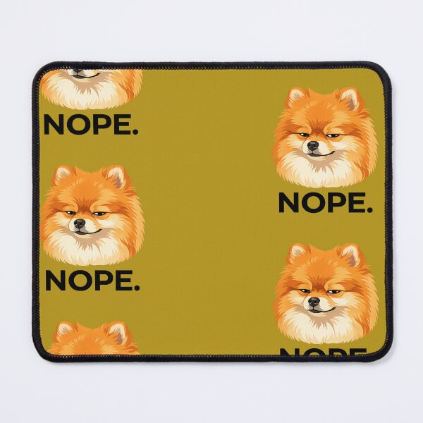 Item preview, Nope Dog Meme – Funny Cute Pomeranian Reaction Aesthetic Minimalist designed and sold by Mad World Creations.