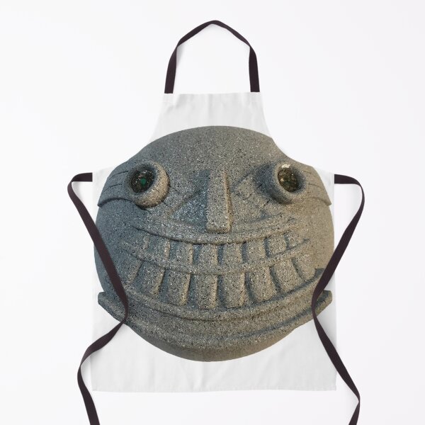 Item preview, Weird Stone Face Emoji – Creepy Smile, Abstract Tribal Character designed and sold by AncestralNeoPop.