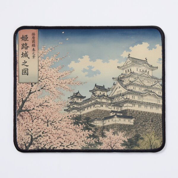 Item preview, Himeji Castle in Spring — Ukiyo-e Art Print designed and sold by Pariunos.