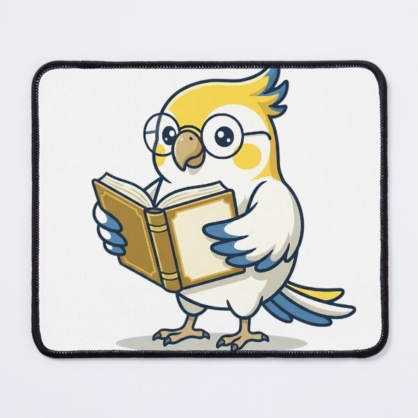 Item preview, Smart Cockatiel Reading a Book designed and sold by jo-e-basta.