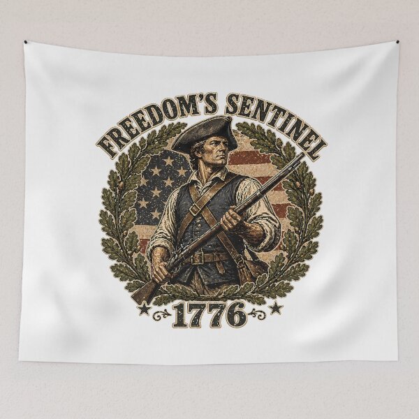 Item preview, Freedom's Sentinel 1776 American Revolutionary War Minuteman designed and sold by chattsuede.