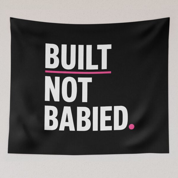 Item preview, Built Not Babied Minimal Typography Shirt designed and sold by StoryInCode.