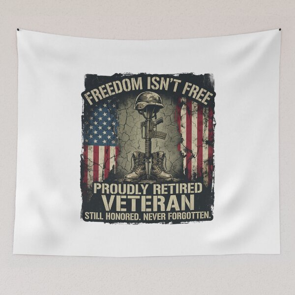 Item preview, Freedom Isn't Free Veteran Proudly Retired Honored designed and sold by chattsuede.