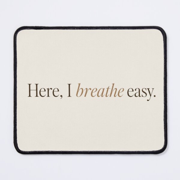 Item preview, Here, I Breathe Easy – Minimal Calm & Healing Quote Design designed and sold by Irene Catchmind.