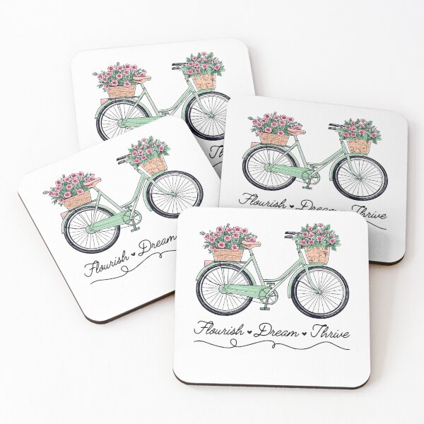 Item preview, Flourish Dream Thrive Floral Bike designed and sold by lonaarts8.