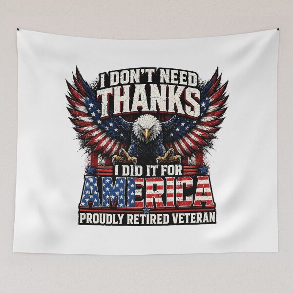 Item preview, I Don't Need Thanks Proud Veteran Eagle Flag designed and sold by chattsuede.