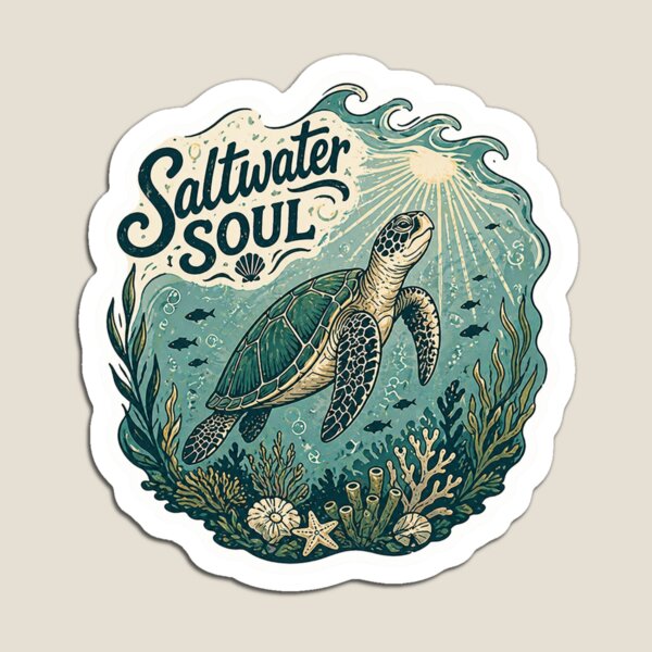 Item preview, Ocean Turtle Underwater Nature Vintage Art designed and sold by DayStoreDesigns.