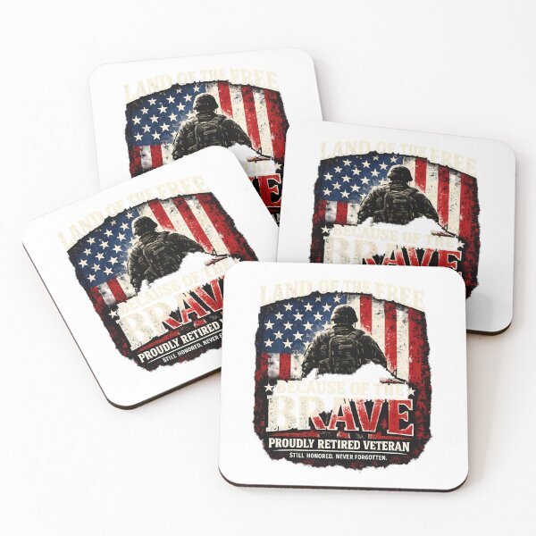 Item preview, Retired Veteran Still Honored: Land Of The Free Because Of The Brave designed and sold by chattsuede.