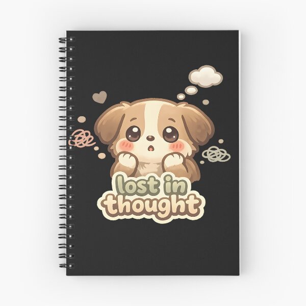 Item preview, "Lost in Thought" | Cute Puppy & Overthinking Aesthetic Art designed and sold by Naviora.