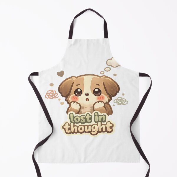 Item preview, "Lost in Thought" | Cute Puppy & Overthinking Aesthetic Art designed and sold by Naviora.