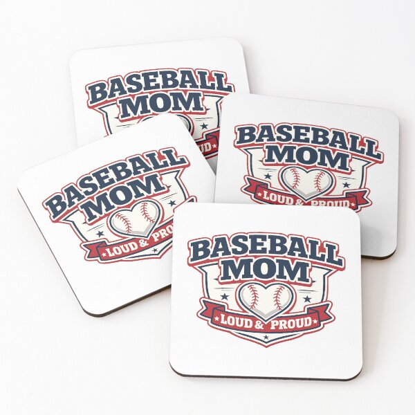 Artikelvorschau, Baseball-Mama – Laut und stolz – Baseball-Herz-Schild-Abzeichen-Grafik entworfen und verkauft von HobsS.