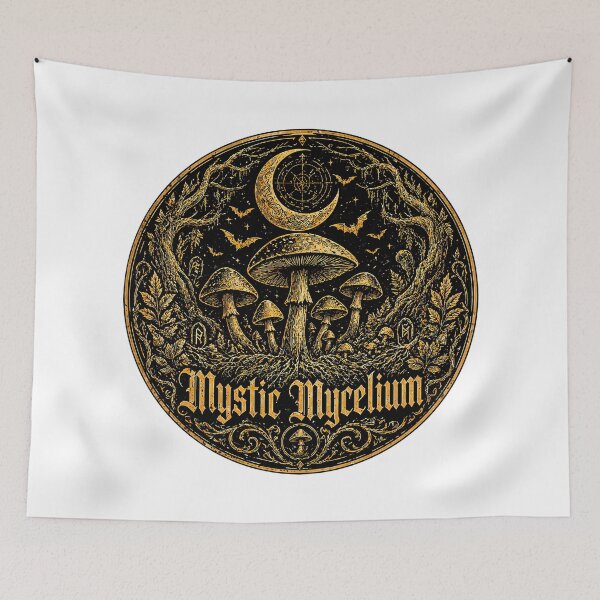 Item preview, Mystic Mycelium Dark Fantasy Occult Mushroom designed and sold by chattsuede.