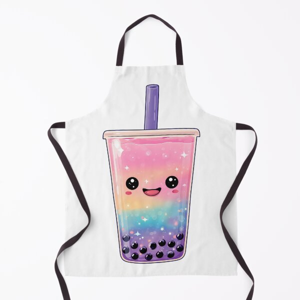 Item preview, Cute Colorful Boba Tea – Kawaii Bubble Tea Illustration designed and sold by BobaBunny76.
