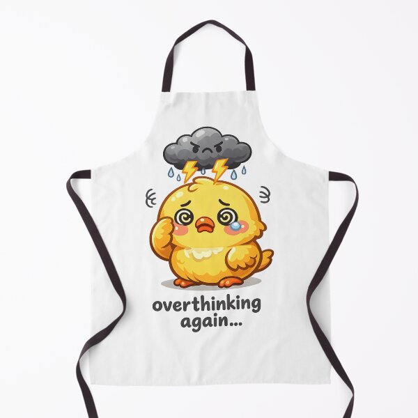 Item preview, "Overthinking Again..." | Relatable Anxiety Humor & Cute Chick Art designed and sold by Naviora.