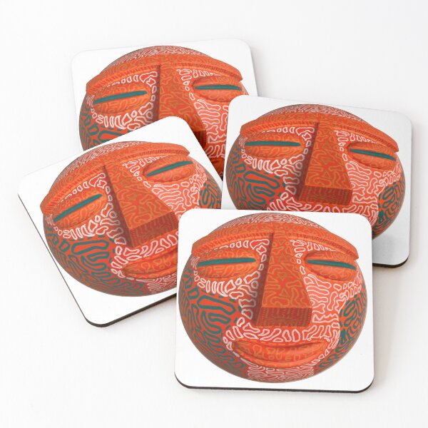 Item preview, Peaceful Tribal Face Emoji – Calm Spiritual Expression, Minimal Art designed and sold by AncestralNeoPop.