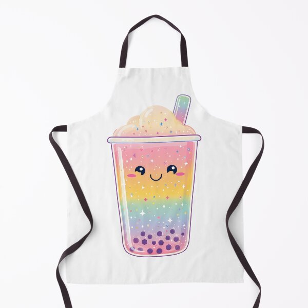 Item preview,  Cute Colorful Boba Tea – Kawaii Bubble Tea Illustration designed and sold by BobaBunny76.