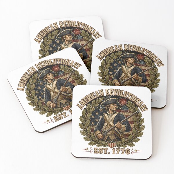 Item preview, American Revolutionary Est. 1776 | Colonial Soldier Patriot Art designed and sold by chattsuede.