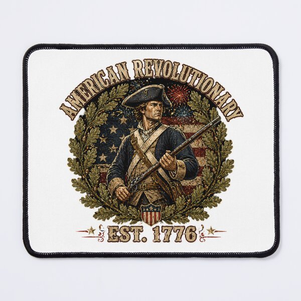 Item preview, American Revolutionary Est. 1776 | Colonial Soldier Patriot Art designed and sold by chattsuede.