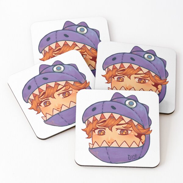 Item preview, Kawaii Dino Purple Boy Cute Anime Sticker designed and sold by ianeuwu.