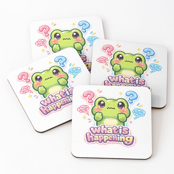 Item preview, "What Is Happening?" | Cute Confused Frog & Relatable Confusion Art designed and sold by Naviora.