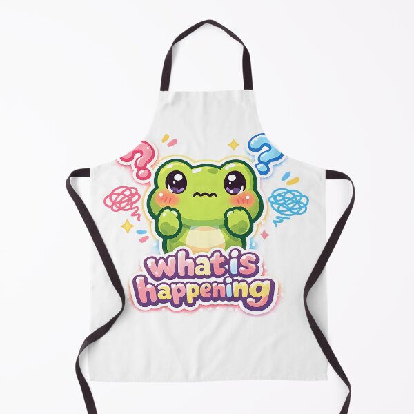 Item preview, "What Is Happening?" | Cute Confused Frog & Relatable Confusion Art designed and sold by Naviora.