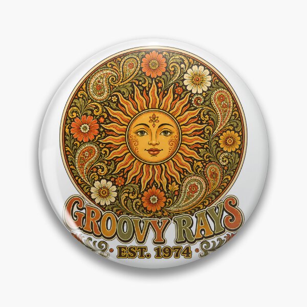 Item preview, Groovy Rays Est. 1974 Retro Sun Paisley designed and sold by chattsuede.