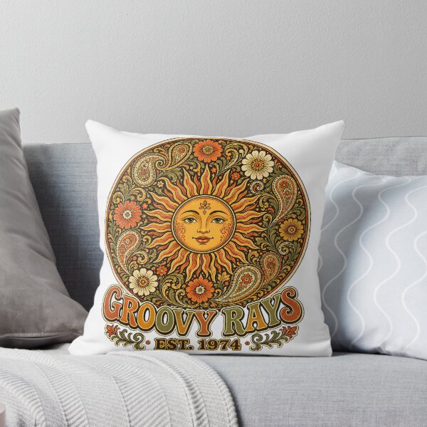Item preview, Groovy Rays Est 1974 Retro Sun Paisley designed and sold by chattsuede.