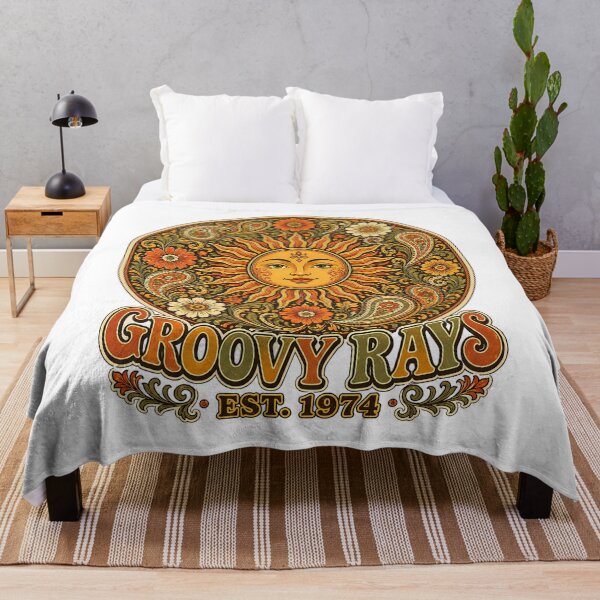 Item preview, Groovy Rays Est 1974 Retro Sun Paisley designed and sold by chattsuede.