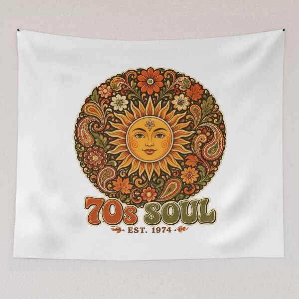 Item preview, 70s Soul Est 1974 Retro Bohemian Sun designed and sold by chattsuede.