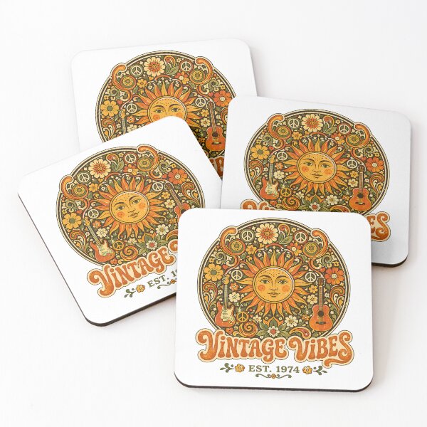 Item preview, Vintage Vibes Est 1974 Retro Psychedelic Sun Guitar designed and sold by chattsuede.