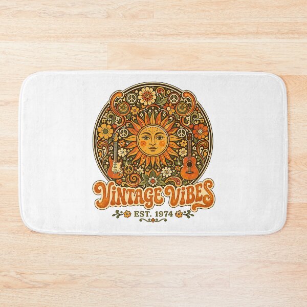 Item preview, Vintage Vibes Est 1974 Retro Psychedelic Sun Guitar designed and sold by chattsuede.