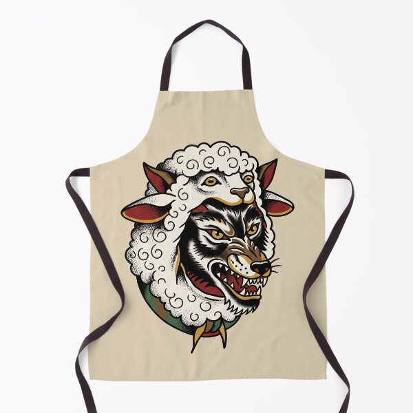 Item preview, Wolf Head In Sheep Tattoo designed and sold by Thunderbelts.