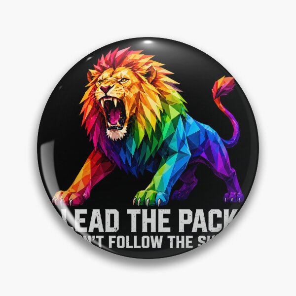 Item preview, Lead The Pack Lion Geometric Rainbow designed and sold by chattsuede.