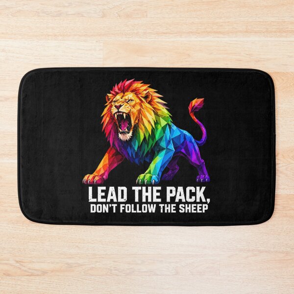Item preview, Lead The Pack Lion Geometric Rainbow designed and sold by chattsuede.